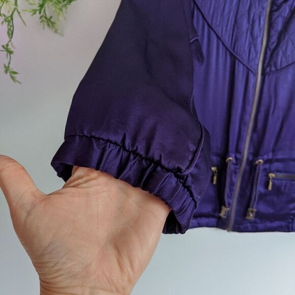 (Petite Sophisticate) Vintage Purple Silk Jacket - Picture 5 of 10